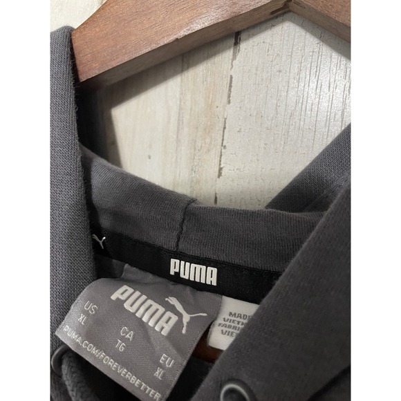 PUMA Mens Hoodie XLarge Jumper Cotton Pullover Fleece‎ Sweater Regular Fit Grey - Picture 4 of 7